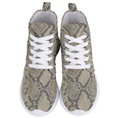 Snakeskin Pattern Lt Brown Women s Lightweight High Top Sneakers by retrotoomoderndesigns