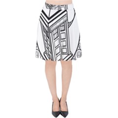 Bad Wolf Tardis Art Drawing Doctor Who Velvet High Waist Skirt by Sudhe