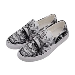 Drawing Samurai Tattoo Sketch Japanese Samurai Women s Canvas Slip Ons by Sudhe