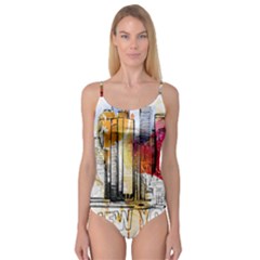 New York City Skyline Vector Illustration Camisole Leotard  by Sudhe