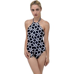 No Interruptions - Geometric Design Go With The Flow One Piece Swimsuit by WensdaiAmbrose