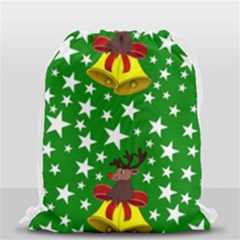 Illustration Background Paper Stars Drawstring Bag (small) by Pakrebo