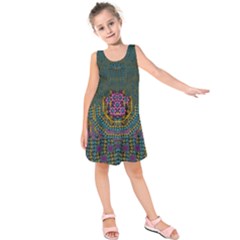 The  Only Way To Freedom And Dignity Ornate Kids  Sleeveless Dress by pepitasart