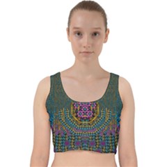 The  Only Way To Freedom And Dignity Ornate Velvet Racer Back Crop Top by pepitasart