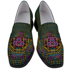 The  Only Way To Freedom And Dignity Ornate Women s Chunky Heel Loafers by pepitasart