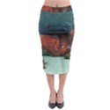 Awesome Mechanical Whale In The Deep Ocean Midi Pencil Skirt View1