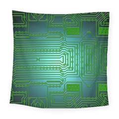 Board Conductors Circuits Square Tapestry (large) by HermanTelo
