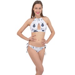 Apples Pears Continuous Cross Front Halter Bikini Set by HermanTelo