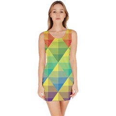 Background Colorful Geometric Triangle Bodycon Dress by HermanTelo