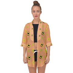 Bee Bug Nature Wallpaper Open Front Chiffon Kimono by HermanTelo