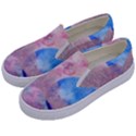 Abstract clouds and moon Kids  Canvas Slip Ons View2