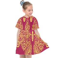 Butterfly Insect Bug Decoration Kids  Sailor Dress by HermanTelo