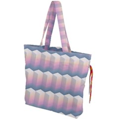 Seamless Pattern Background Block Drawstring Tote Bag by HermanTelo