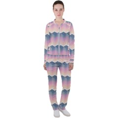 Seamless Pattern Background Block Pink Casual Jacket And Pants Set by HermanTelo