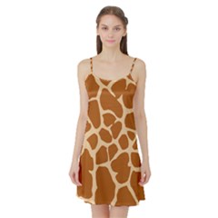 Giraffe Skin Pattern Satin Night Slip by HermanTelo