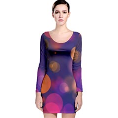 Seamless Pattern Design Tiling Long Sleeve Velvet Bodycon Dress by HermanTelo
