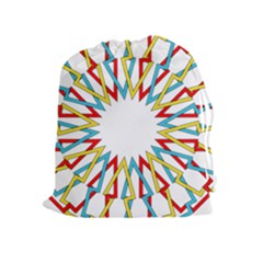 Wheel Complex Symbol Mandala Drawstring Pouch (xl) by HermanTelo