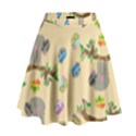 Sloth Neutral Color Cute Cartoon High Waist Skirt View1
