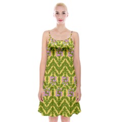 Texture Nature Erica Spaghetti Strap Velvet Dress by HermanTelo