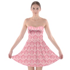 Damask Floral Design Seamless Strapless Bra Top Dress by HermanTelo
