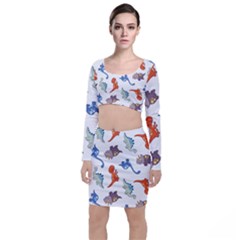 Pattern Dinosaurs Top And Skirt Sets by HermanTelo