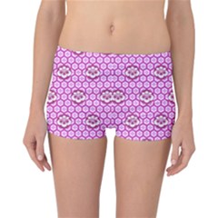 Paulownia Flowers Japanese Style Reversible Boyleg Bikini Bottoms by HermanTelo