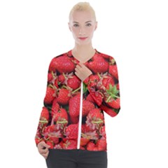 Strawberries Casual Zip Up Jacket by TheAmericanDream
