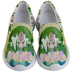 Graphic Easter Easter Basket Spring Kids  Lightweight Slip Ons by Pakrebo