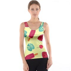 Watermelon Leaves Strawberry Tank Top by Pakrebo