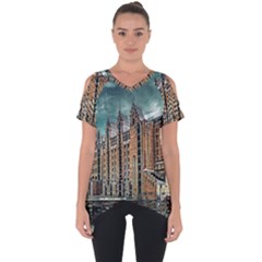 Architecture City Building Travel Cut Out Side Drop Tee by Pakrebo