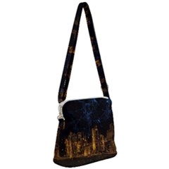 Architecture Buildings City Zipper Messenger Bag by Pakrebo