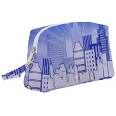 City Architecture Building Skyline Wristlet Pouch Bag (large) by Pakrebo