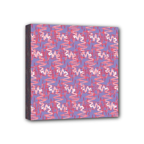 Pattern Abstract Squiggles Gliftex Mini Canvas 4  X 4  (stretched) by HermanTelo