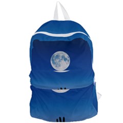 Moon Sky Blue Hand Arm Night Foldable Lightweight Backpack by HermanTelo