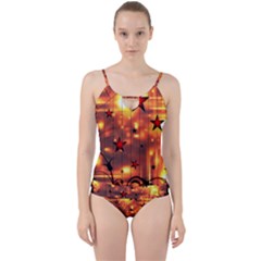 Star Radio Light Effects Magic Cut Out Top Tankini Set by HermanTelo