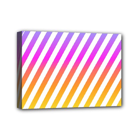 Abstract Lines Mockup Oblique Mini Canvas 7  X 5  (stretched) by HermanTelo
