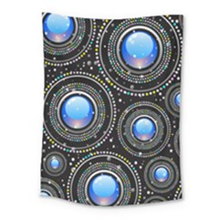 Abstract Glossy Blue Medium Tapestry by HermanTelo