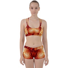 Abstract Orange Triangle Perfect Fit Gym Set by HermanTelo