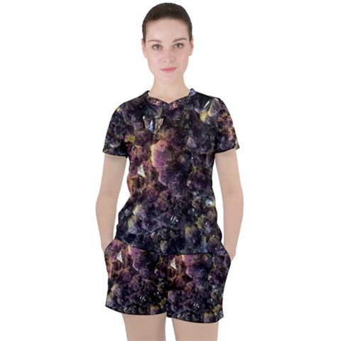 Amethyst Women s Tee And Shorts Set by WensdaiAmbrose