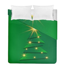 Christmas Tree Green Duvet Cover Double Side (full/ Double Size) by HermanTelo