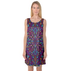 Kaleidoscope Triangle Curved Sleeveless Satin Nightdress by HermanTelo