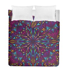 Kaleidoscope Triangle Curved Duvet Cover Double Side (full/ Double Size) by HermanTelo