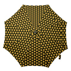 Pattern Halloween Pumpkin Color Yellow Hook Handle Umbrellas (large) by HermanTelo