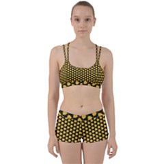 Pattern Halloween Pumpkin Color Yellow Perfect Fit Gym Set by HermanTelo