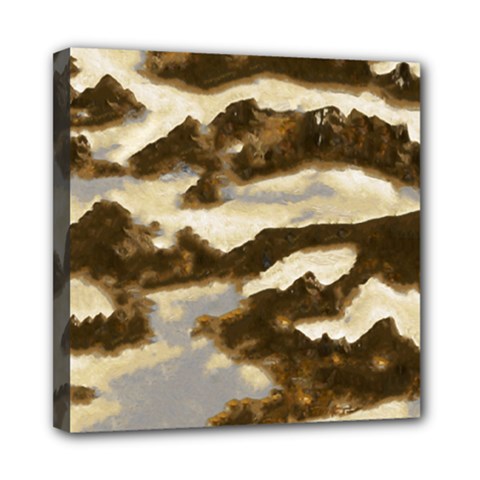 Mountains Ocean Clouds Mini Canvas 8  X 8  (stretched) by HermanTelo