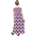 Girl Face Lilac Kids  Short Sleeve Maxi Dress View2