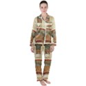 Egyptian Architecture Column Satin Long Sleeve Pyjamas Set View1