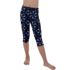 Purple Circle Wallpaper Kids  Lightweight Velour Capri Leggings  by HermanTelo