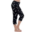 Scribbles Lines Painting Lightweight Velour Capri Yoga Leggings View3