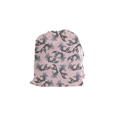 Koi Fish Pattern Drawstring Pouch (small) by Valentinaart